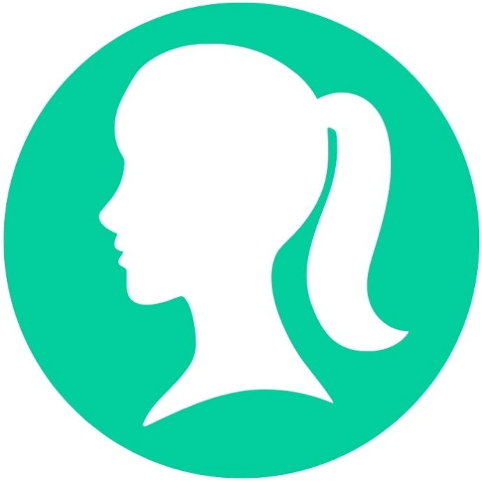 icono primer plano mujer